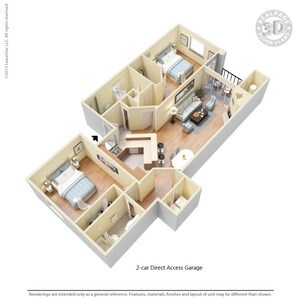 2 Bed 2 Bath 1210 SqFt (1126 Net) 2026 floor plan